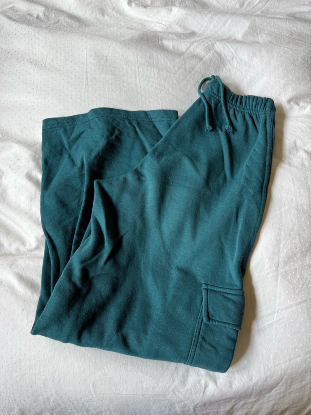 Teal Cargo Sweatpants